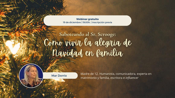 Webinar para padres y educadores con claves para vivir la Navidad en familia