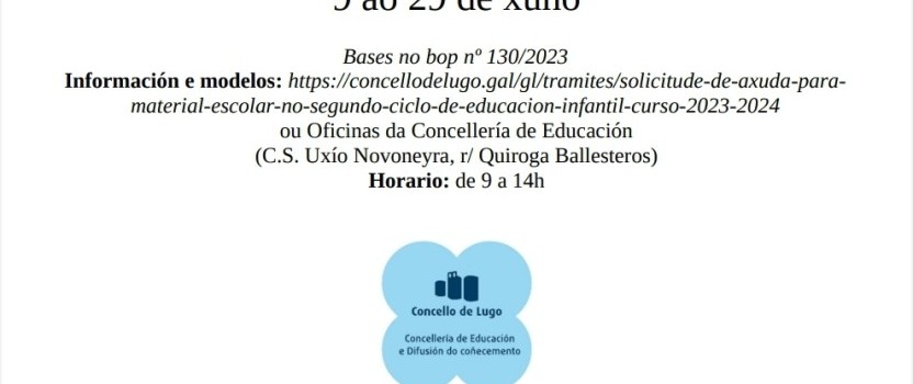 Abierto plazo para solicitar ayudas de material escolar